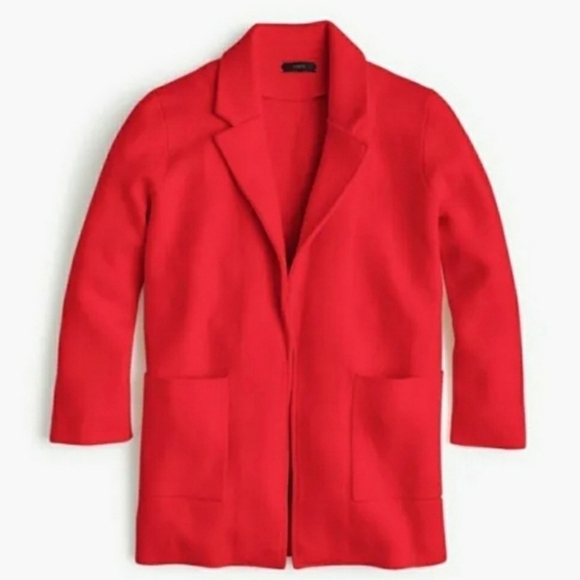 J. CREW Merino Wool Blend Sophie 365 Open Front Sweater Blazer, Size S - Picture 2 of 10